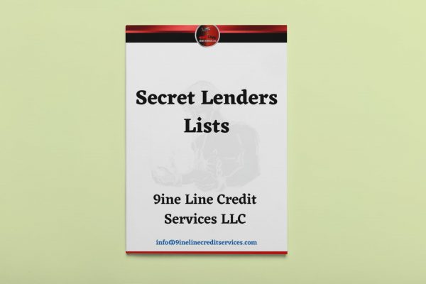Secret Lenders Lists 9ine Line Credit Services LLC